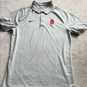 Nike Syracuse Gray Polo Shirt Athletic Design. Dri-Fit men’s size small